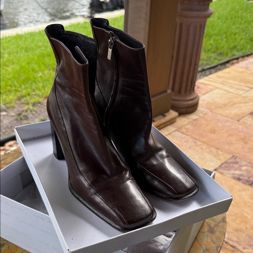 Bally Dark Brown Heeled Boots